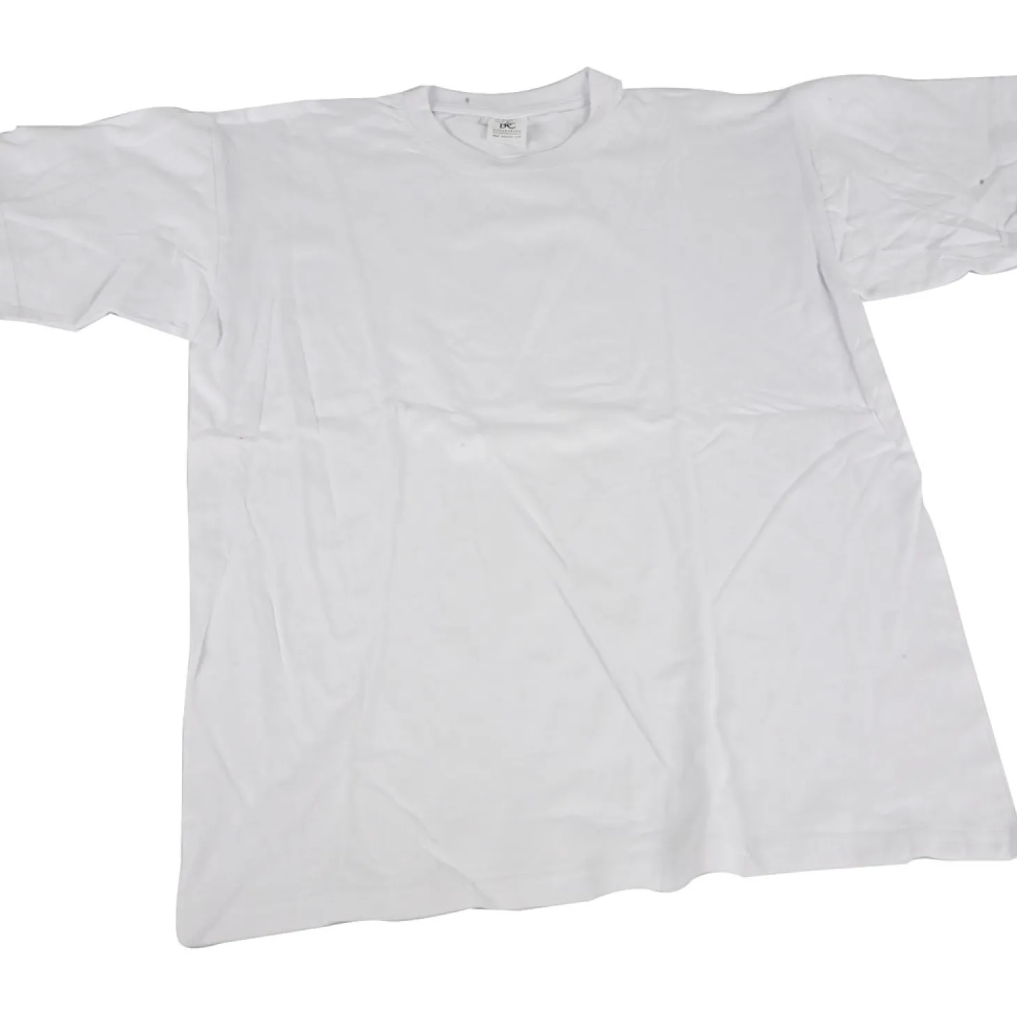 T-shirt Wit met Ronde Hals Katoen, 3-4 jaar