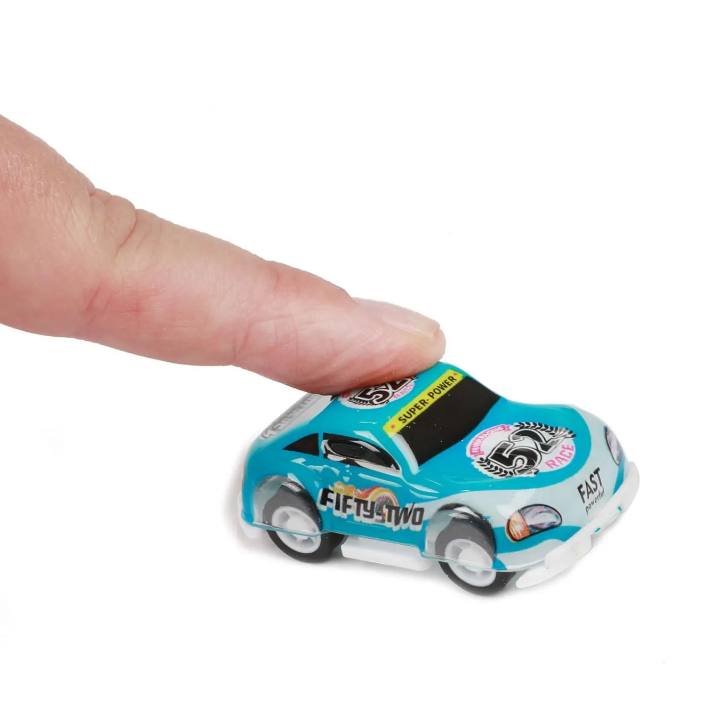 Turbo Racers Mini Rally Pull-backauto's, 9st.