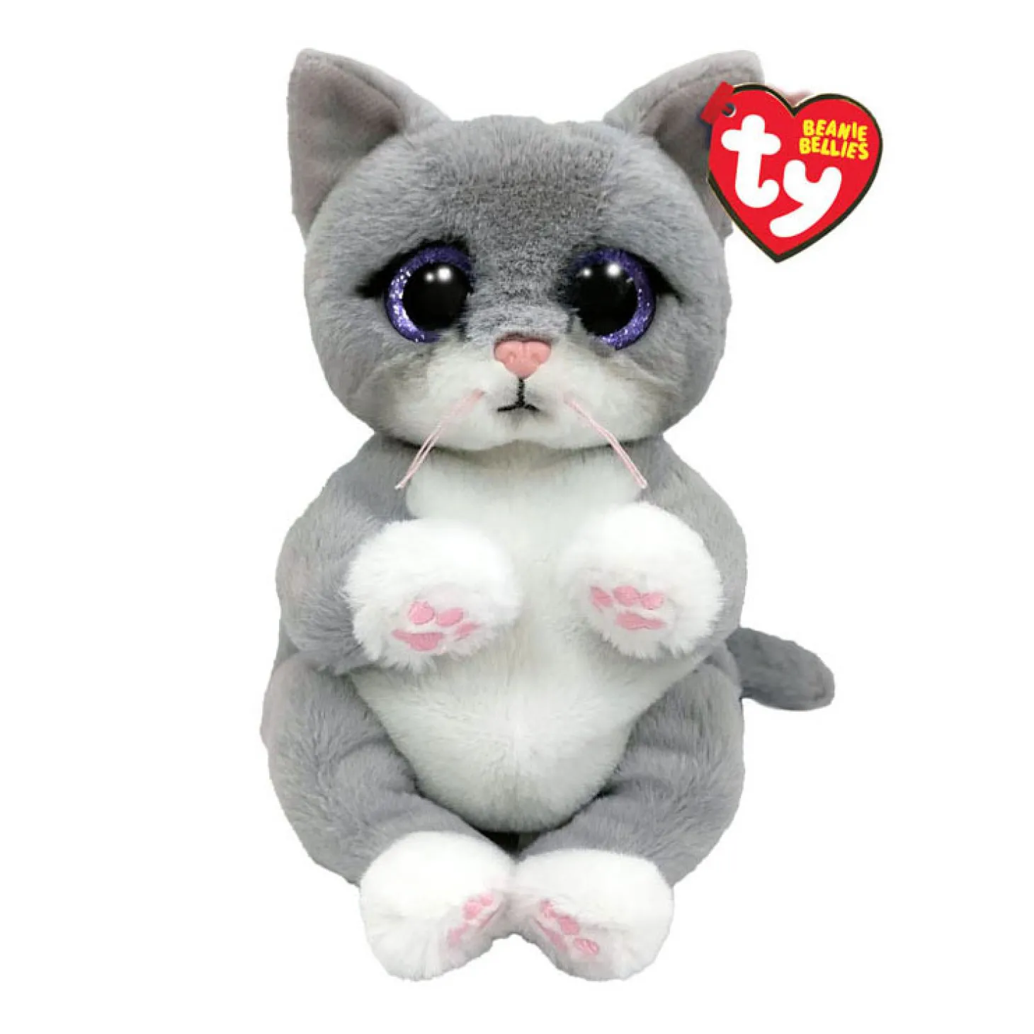 Ty Beanie Babies Bellies Morgan Grey Cat, 15cm