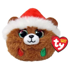 Ty Teeny Puffies Christmas Bear Pudding, 10cm