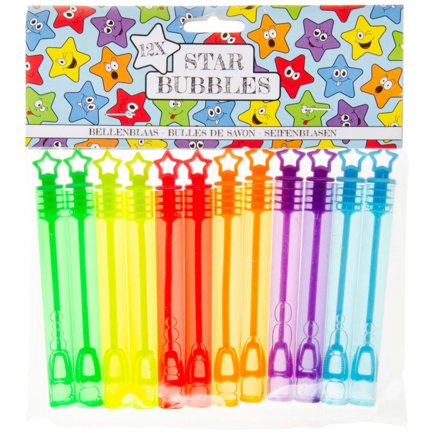 Uitdeelbellenblaasjes Ster, 12st.