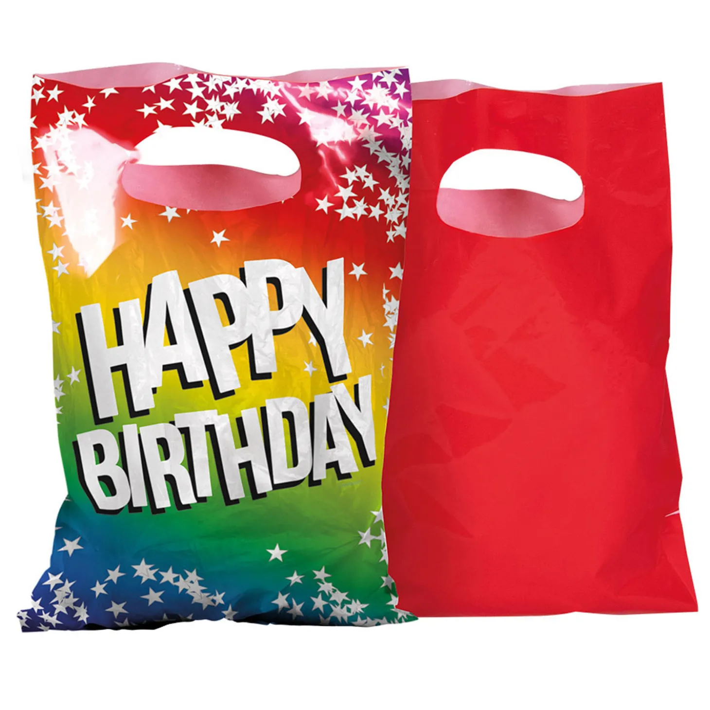 Uitdeelzakjes Happy Birthday, 6st.