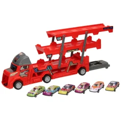 Uitklapbare Autotransporter met Afschietfunctie - Rood