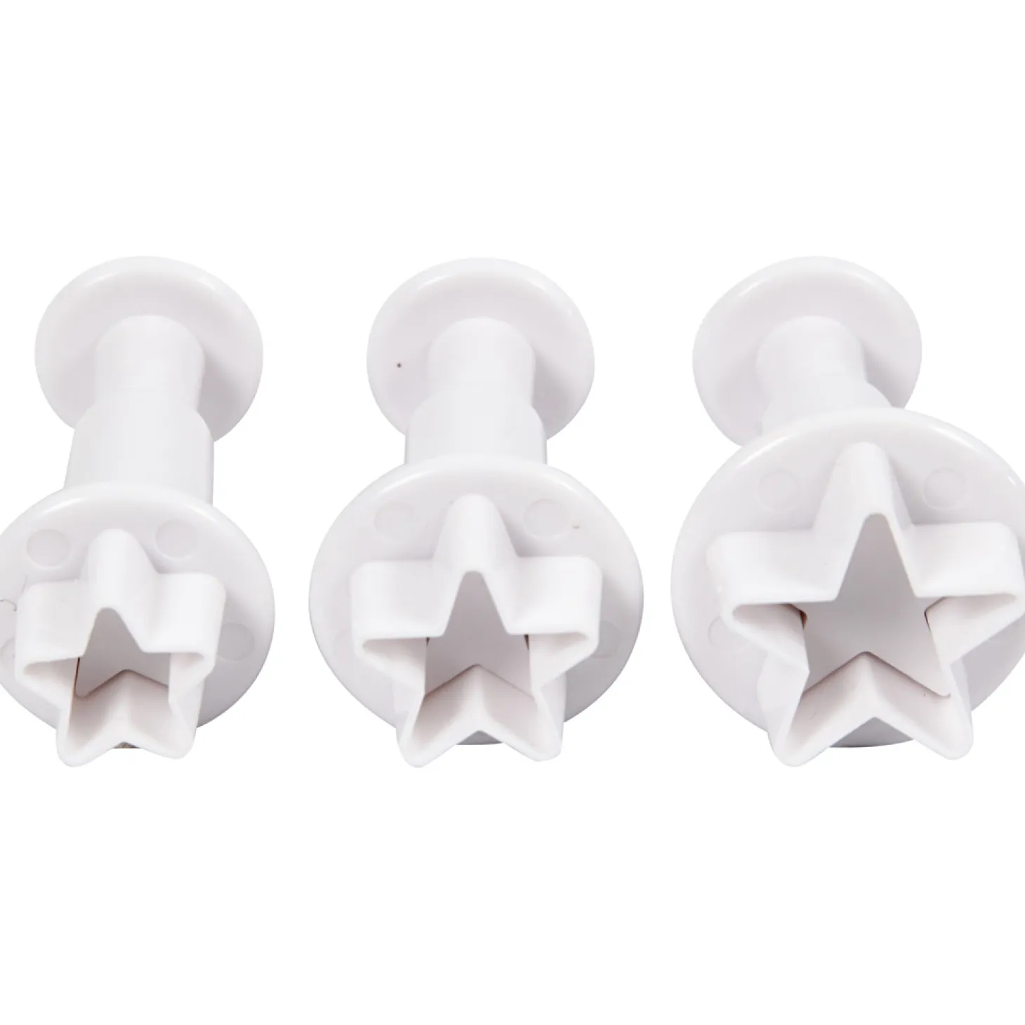 Uitsteekvormen met Stempel Ster, 3st.