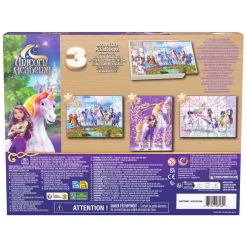 Unicorn Academy - Houten Puzzels in Houten Doos - 3x24 st.)