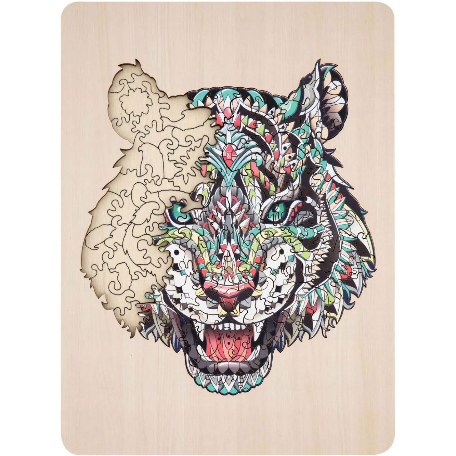 Unieke Houten Puzzel Tijger, 130st.