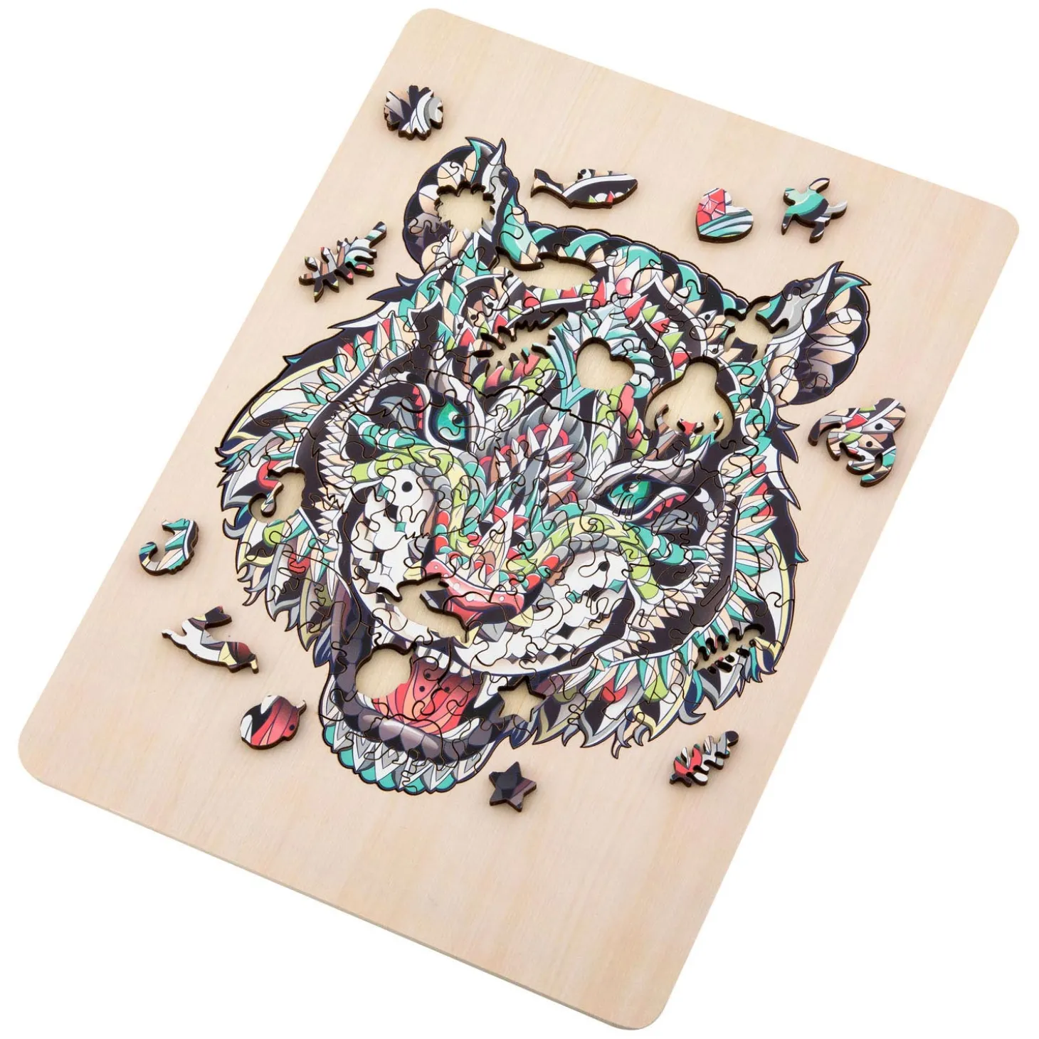 Unieke Houten Puzzel Tijger, 130st.