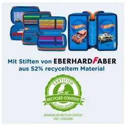 3-Vaks Gevulde Etui Hot Wheels