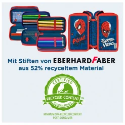 3-Vaks Gevulde Etui Spiderman