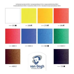 Van Gogh Acrylverf Basisset met 10 Kleuren In Tubes Van 40Ml