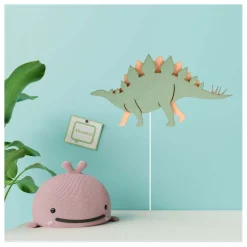 Van Tjalle en Jasper - Dino Wandlamp Stegosaurus - Hout