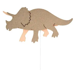 Van Tjalle en Jasper - Dino Wandlamp Triceratops - Hout
