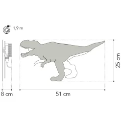 Van Tjalle en Jasper - Dino Wandlamp T-rex - Hout