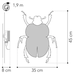Van Tjalle en Jasper - Kever Wandlamp
