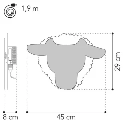 Van Tjalle en Jasper - Schaap Wandlamp - Hout