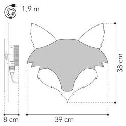 Van Tjalle en Jasper - Vos Wandlamp - Hout