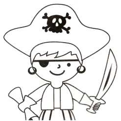 Vellen Krimpfolie met Motieven Piraten, 4st.