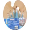 Verf Penselen met Houten Schilderspalet, 13dlg.