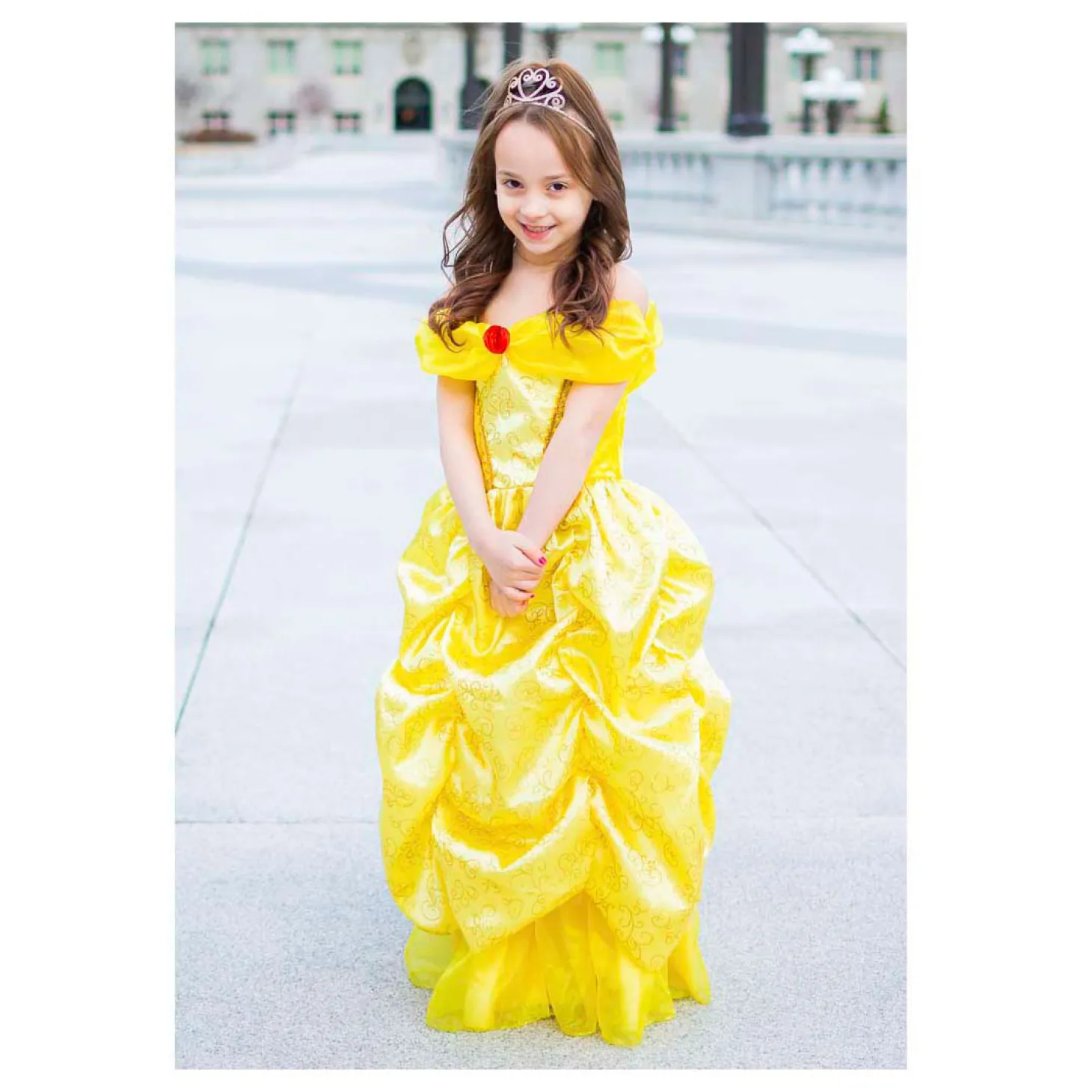 Verkleedjurk Belle Goud - 7-8 Jaar