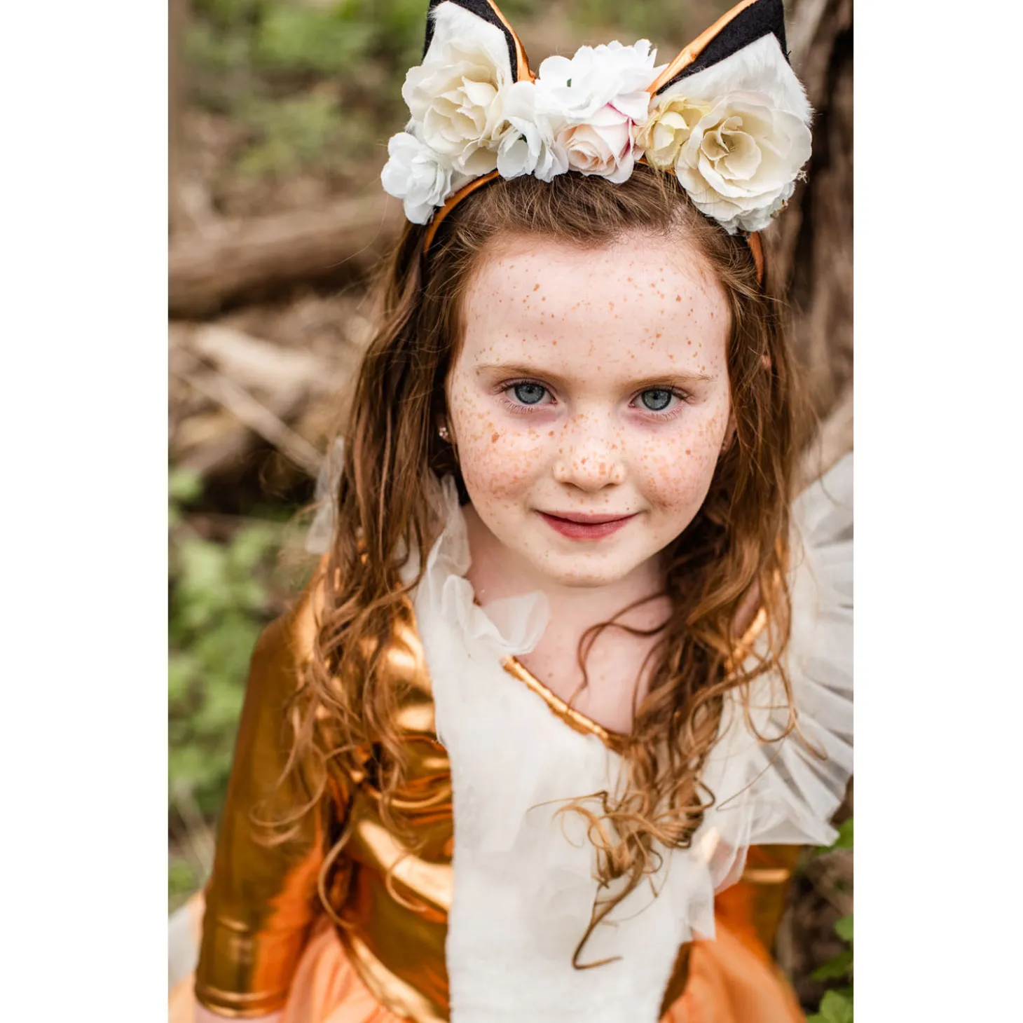 Verkleedjurk en Haarstuk Vos, 3-4 jaar