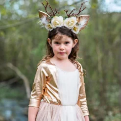 Verkleedjurk en Haarstuk Hert, 5-6 jaar