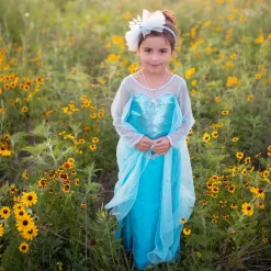 Verkleedjurk IJskoningin met Cape, 3-4 jaar