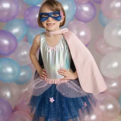 Verkleedset Super-Duper Heldin Roze/Marineblauw, 4-6 jaar