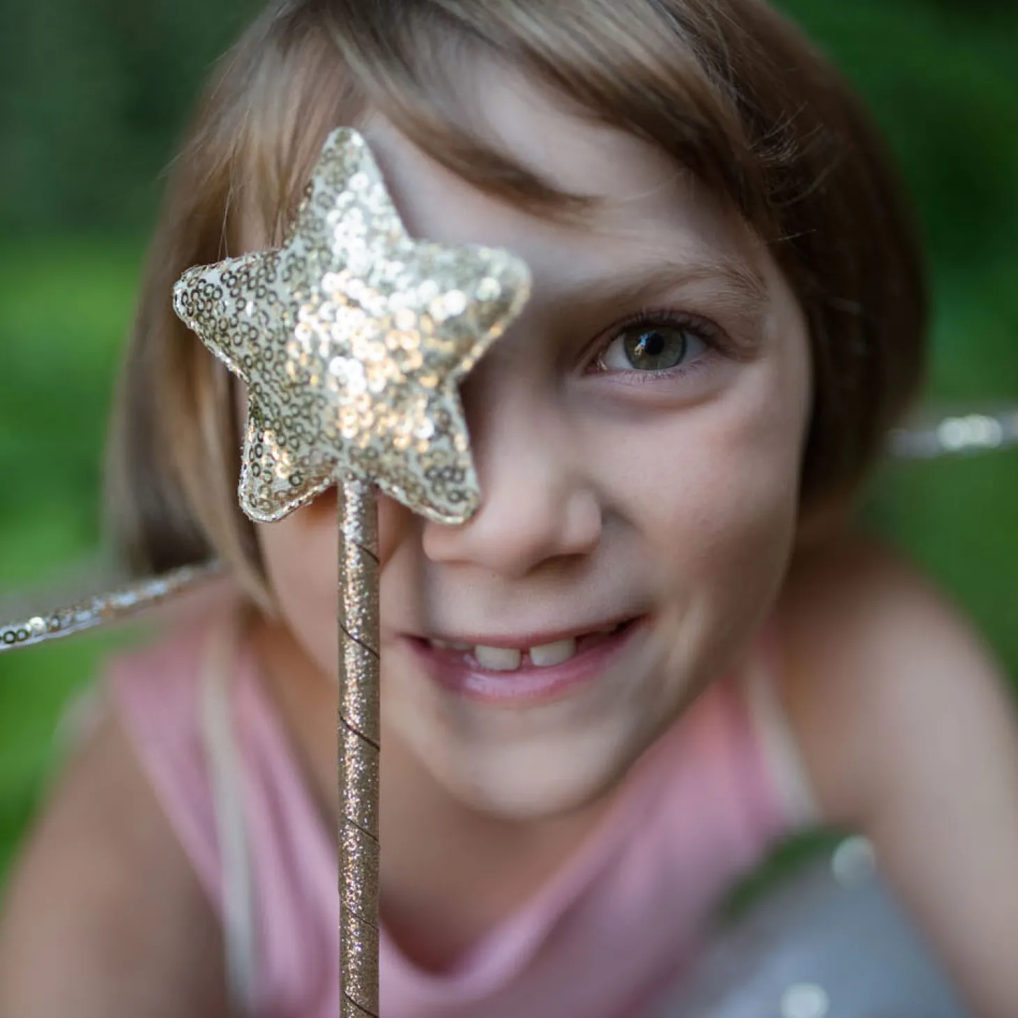 Verkleedset Vlinder Goud met Staf, 4-6 jaar