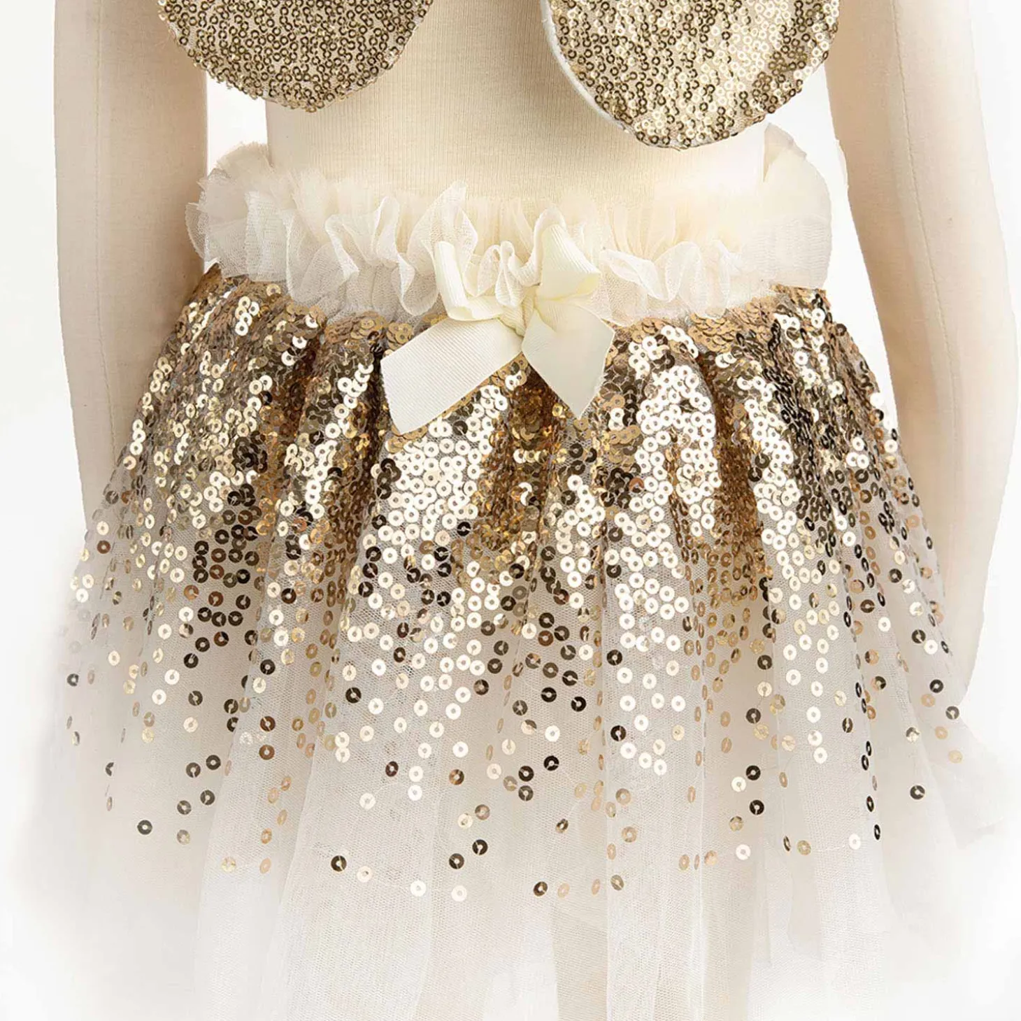 Verkleedset Vlinder Goud met Staf, 4-6 jaar