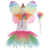 Verkleedset Vlinder Neon Regenboog, 4-6 jaar