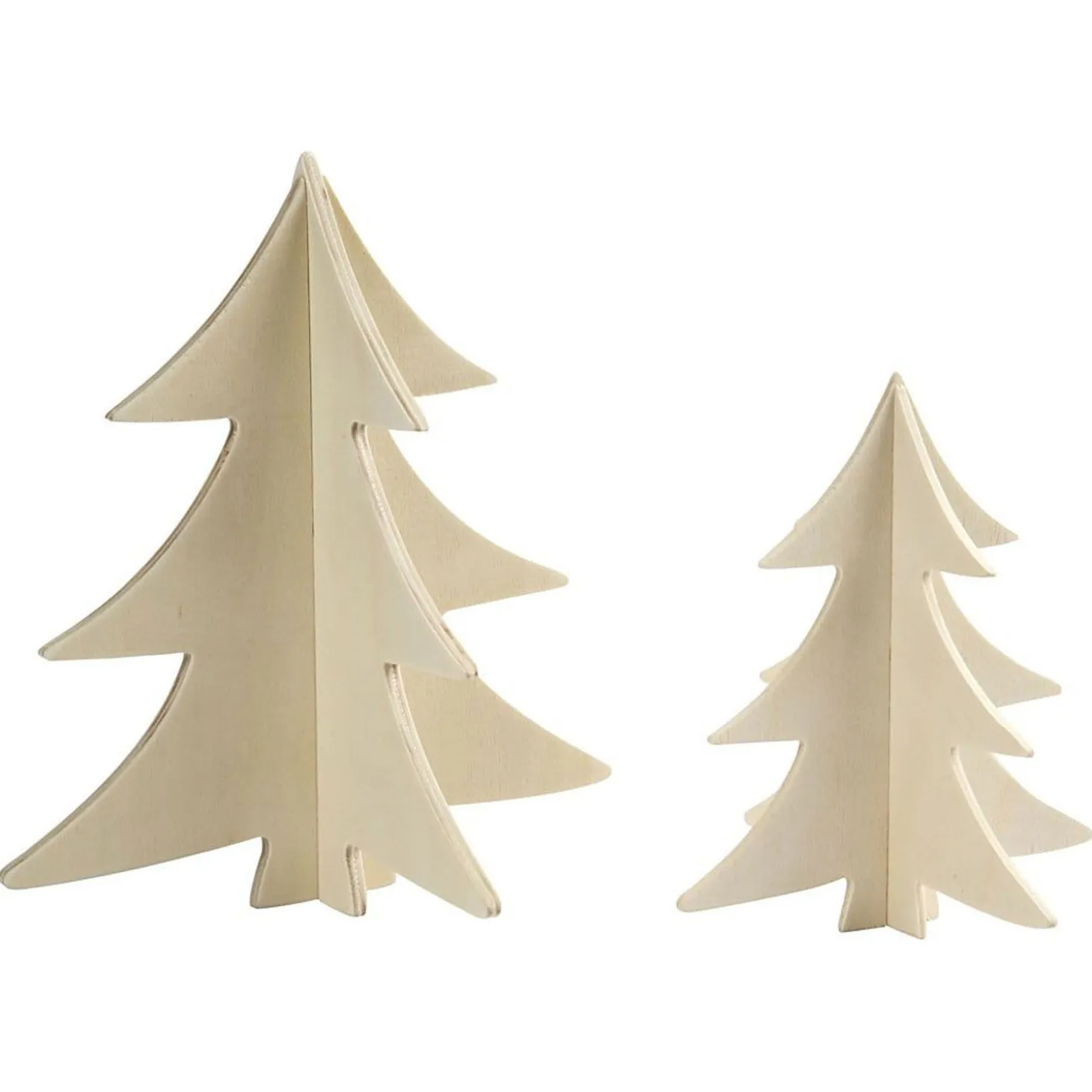 Versier je 3D Houten Kerstbomen, 2st.