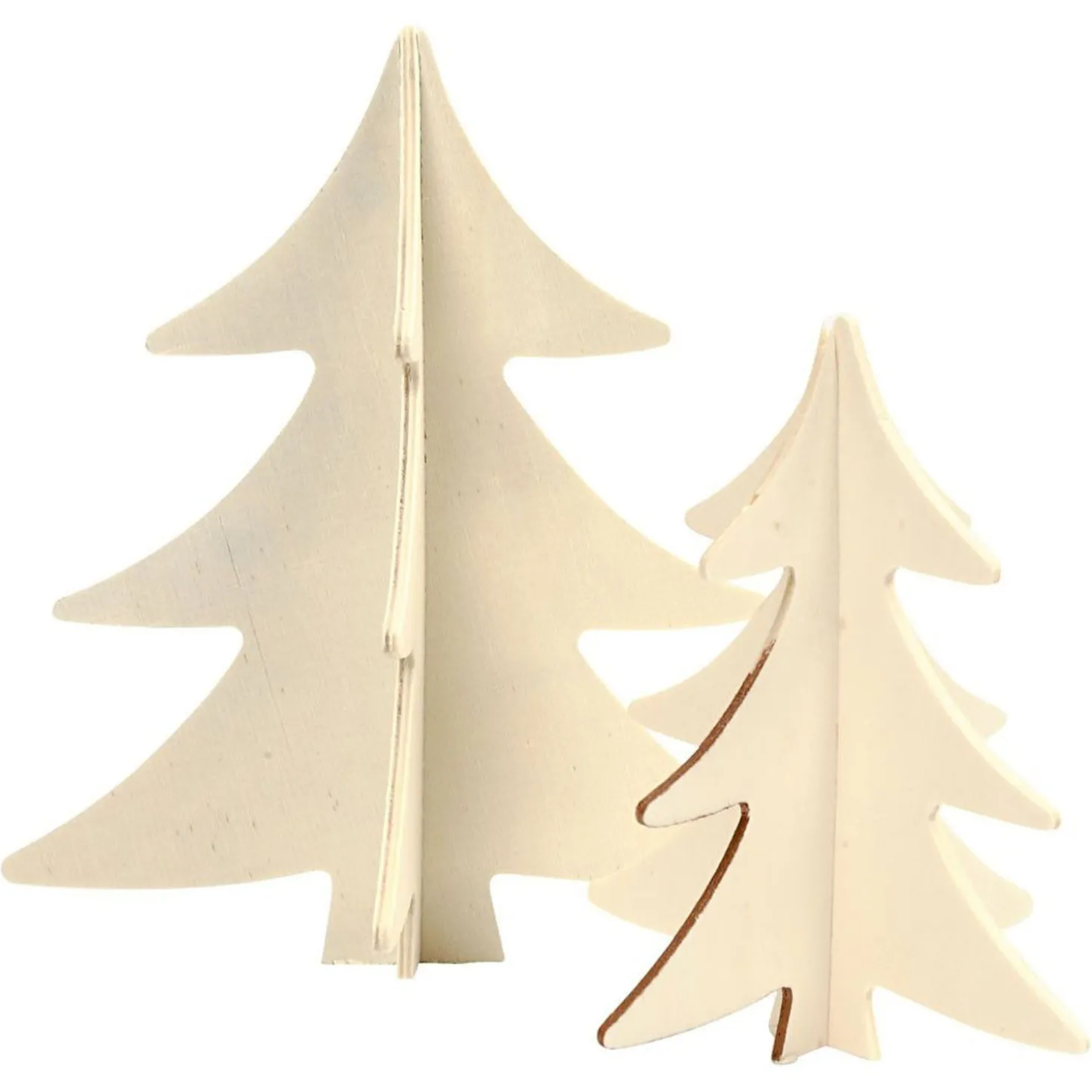 Versier je 3D Houten Kerstbomen, 2st.