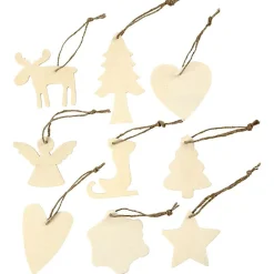 Versier je Houten Kerst Hangers, 72st.