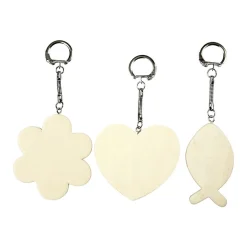 Versier je Houten Sleutelhanger, 3st.