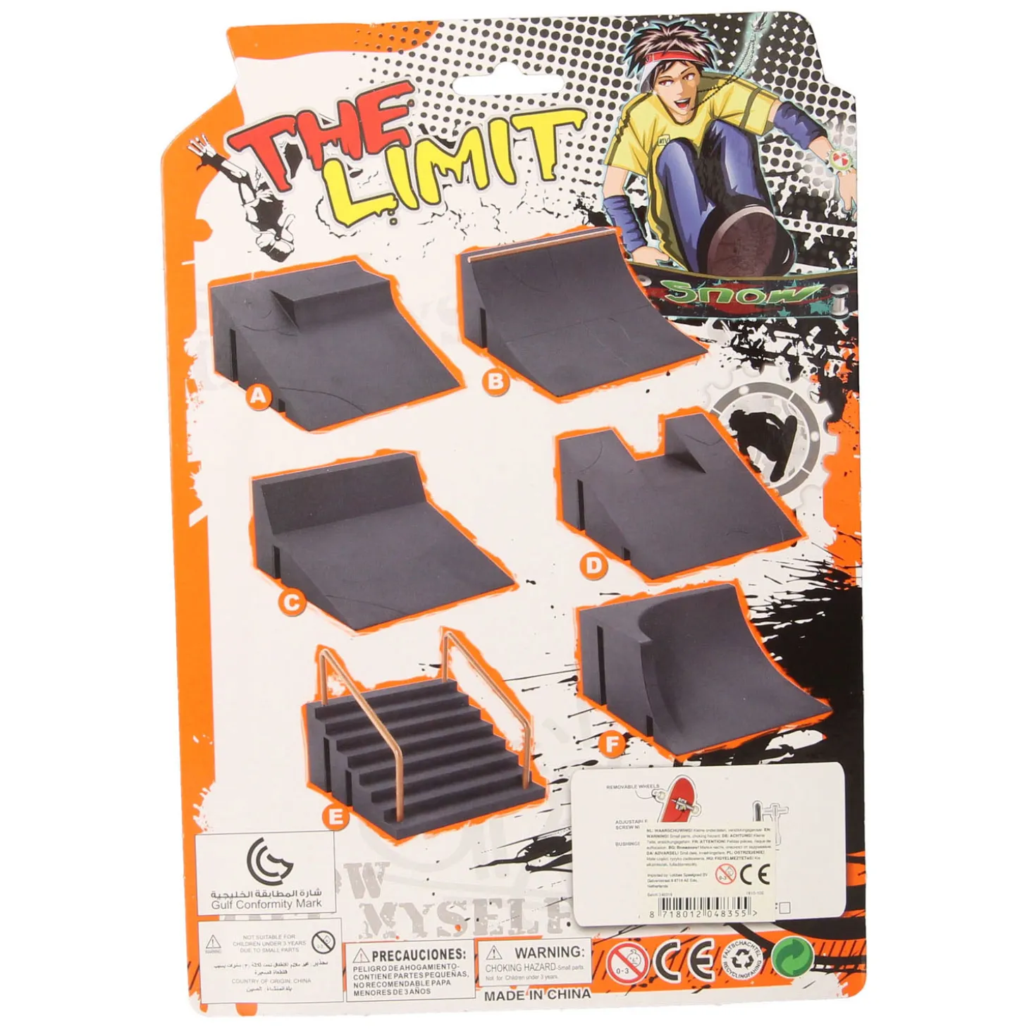 Vinger Skateboard met Stunttrap