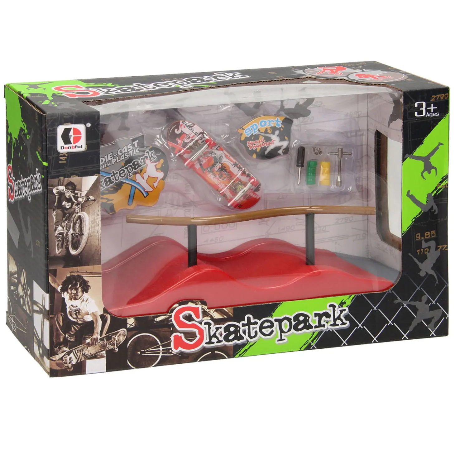 Vinger Skateboard met Stunt Trail