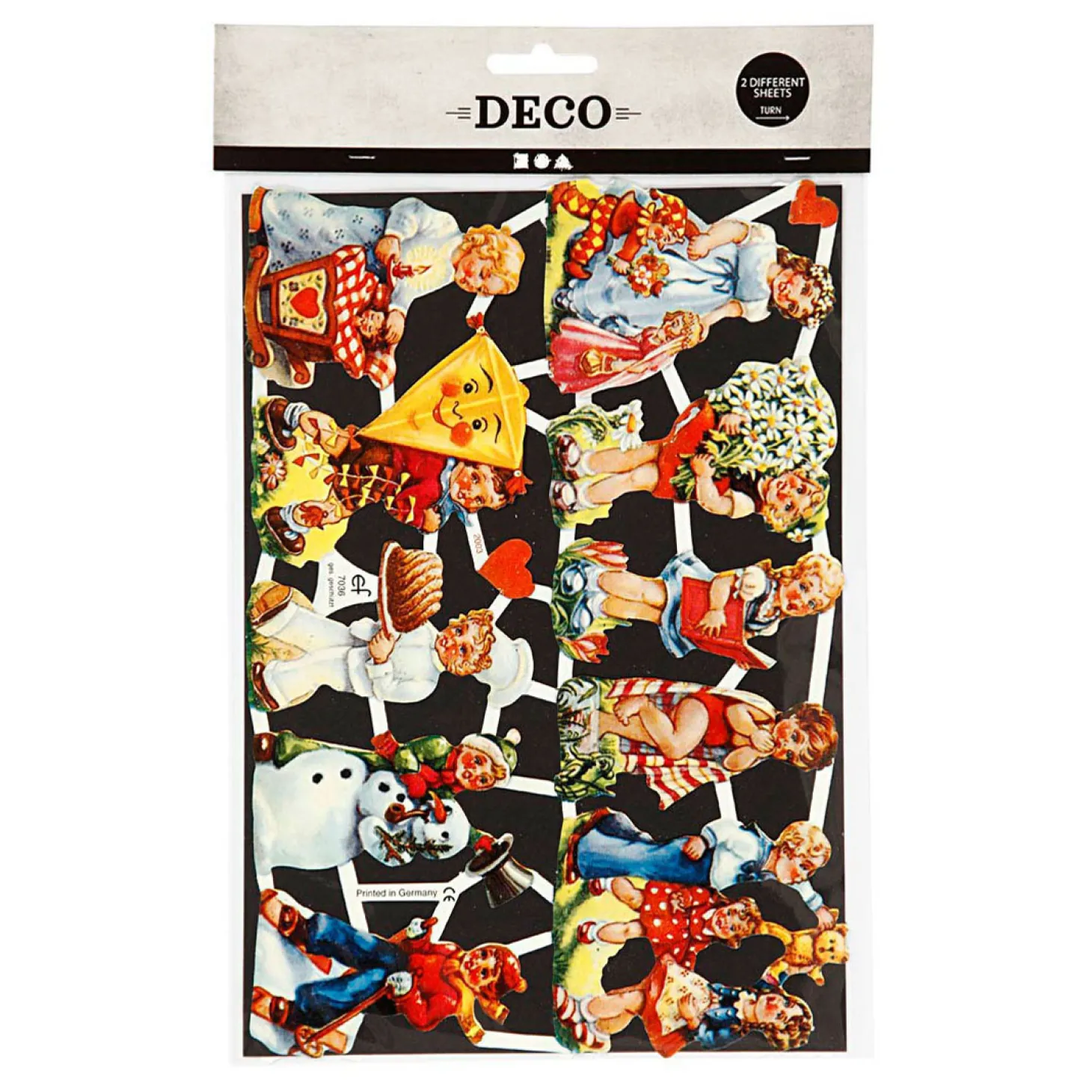 Vintage Plaatjes Nostalgische Kinderen, 2 Vellen