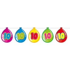 Vlaggenlijn Ballonnen 10 jaar, 10mtr.