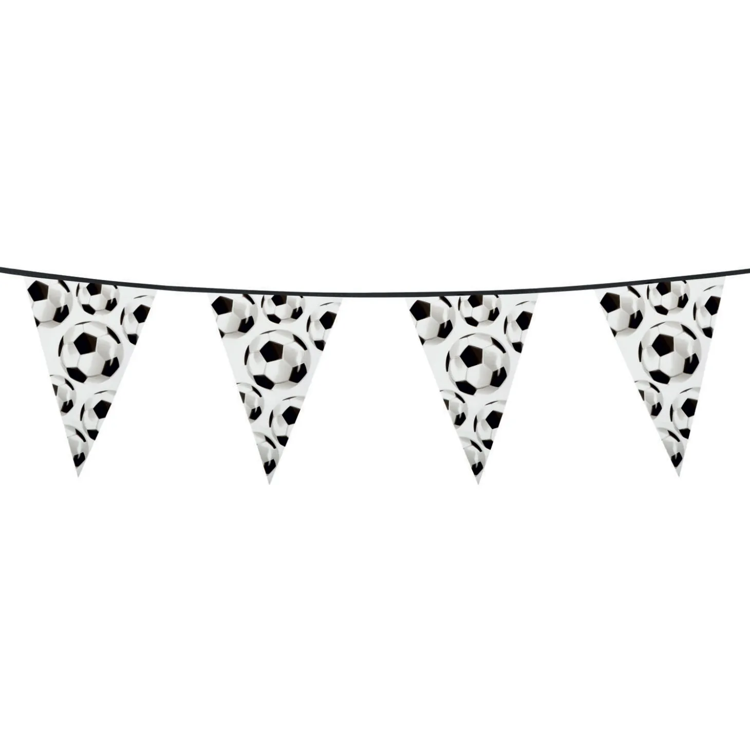 Vlaggenlijn Voetbal Puntvlaggen, 6mtr.