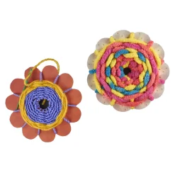 Vlechtbloemen met Borduurnaald 11,5cm - 16st.