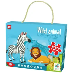 Vloerpuzzel Wilde Dieren, 100st.