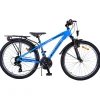 Volare Cross Fiets - 24" - Blauw - 18 versnellingen - Twee h