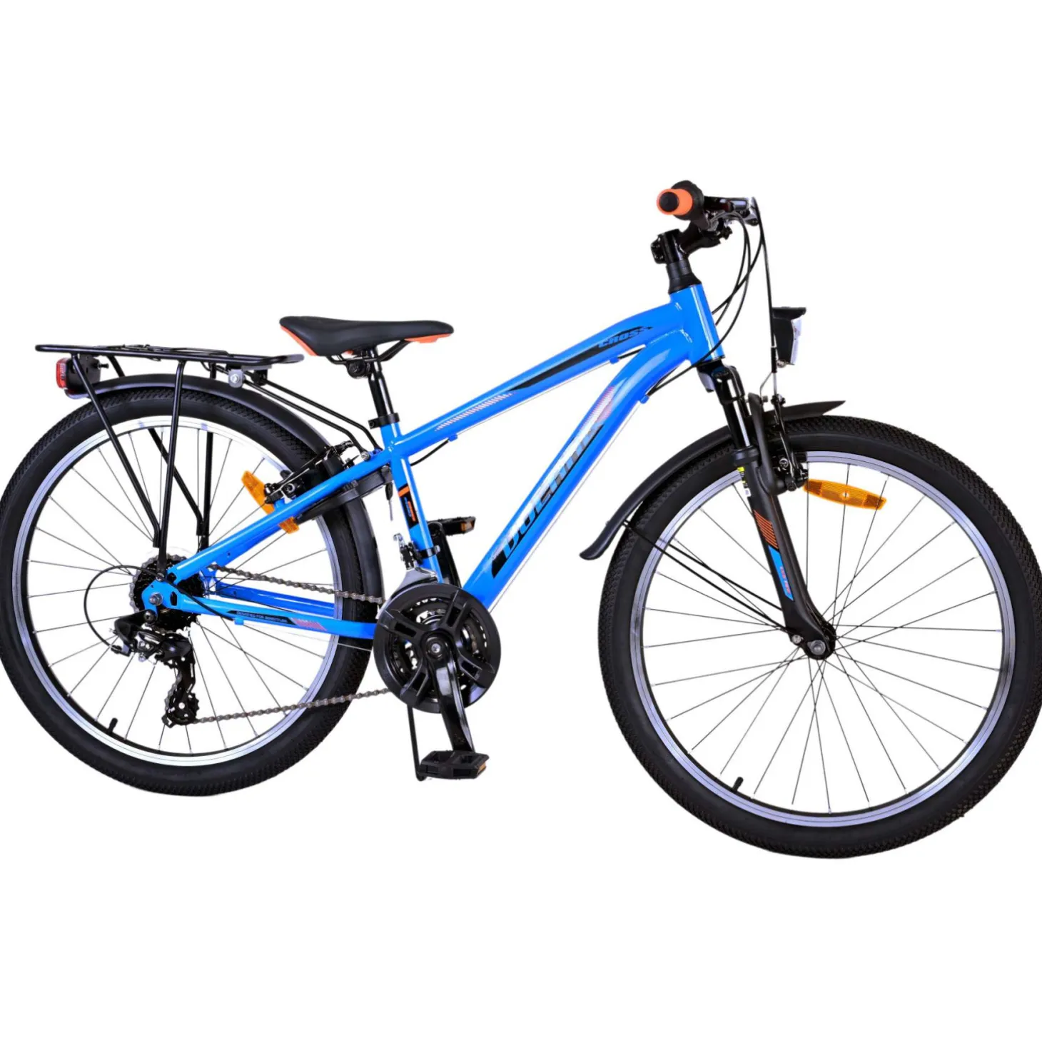 Volare Cross Fiets - 24" - Blauw - 18 versnellingen - Twee h