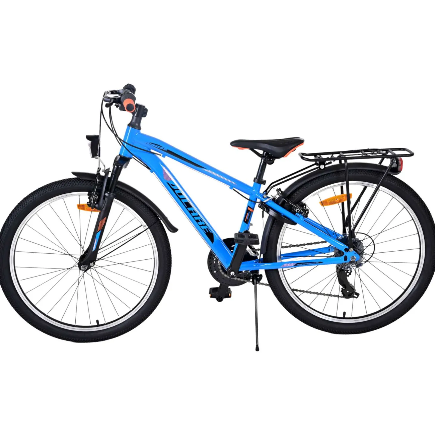 Volare Cross Fiets - 24" - Blauw - 18 versnellingen - Twee h