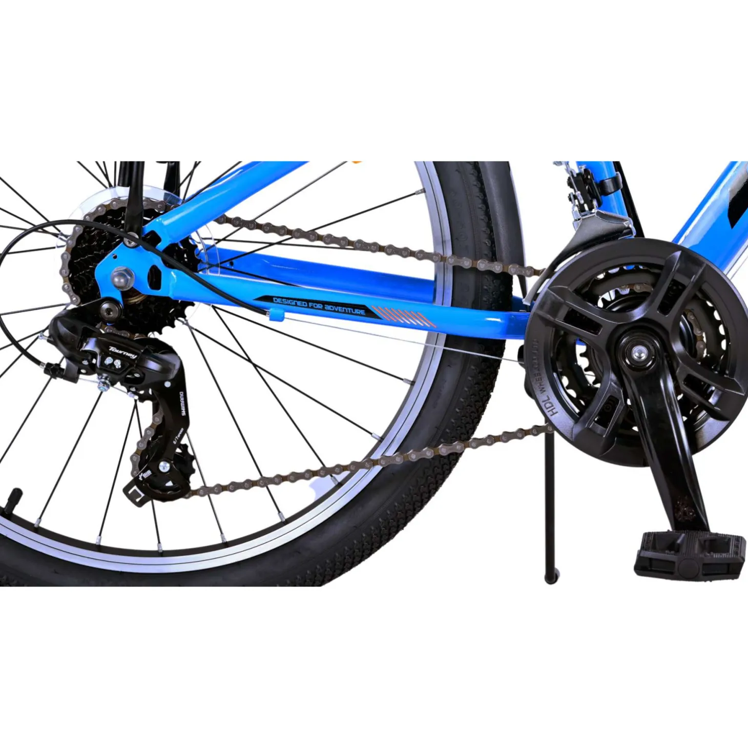 Volare Cross Fiets - 24" - Blauw - 18 versnellingen - Twee h