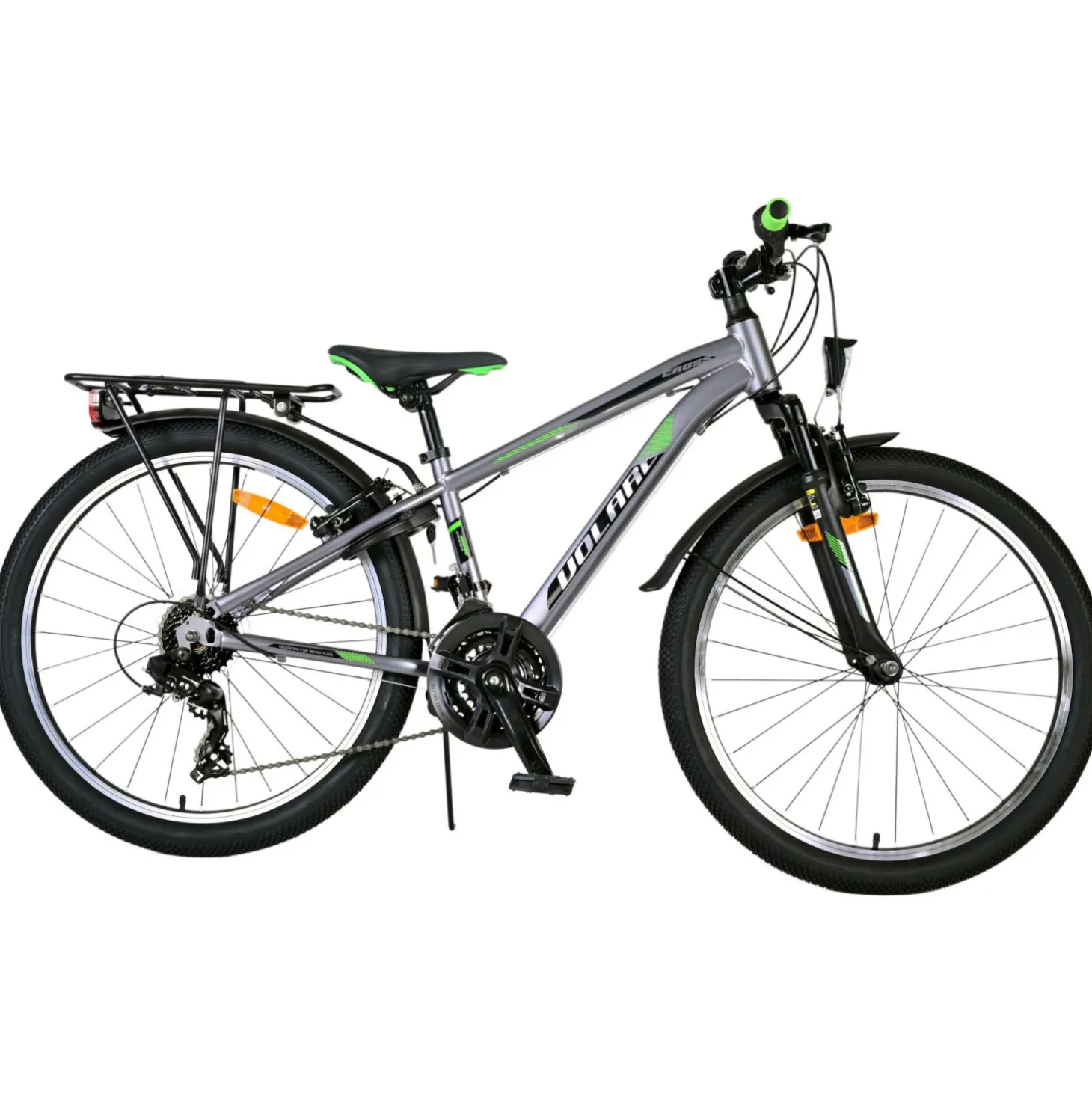 Volare Cross Fiets - 24" - Grijs - 18 versnellingen - Twee h