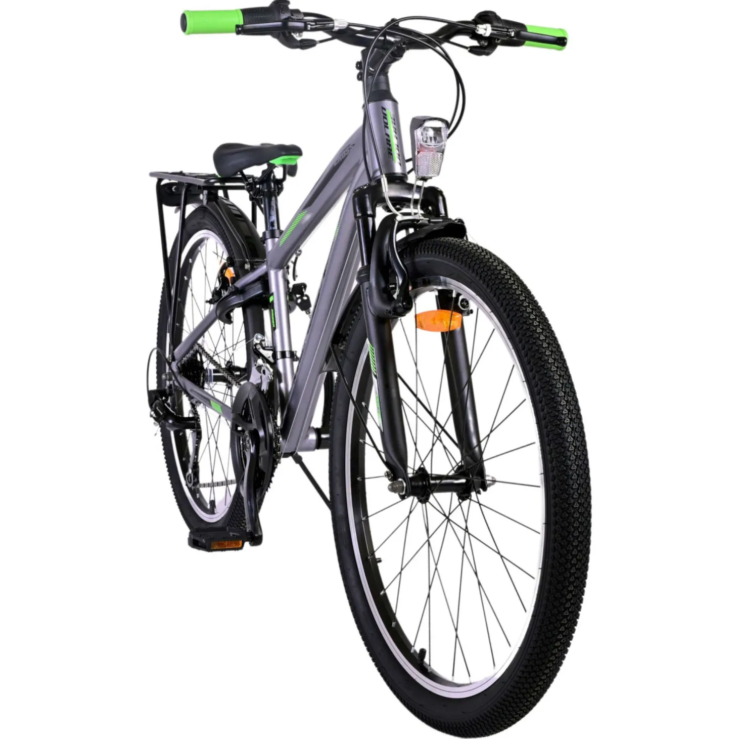 Volare Cross Fiets - 24" - Grijs - 18 versnellingen - Twee h