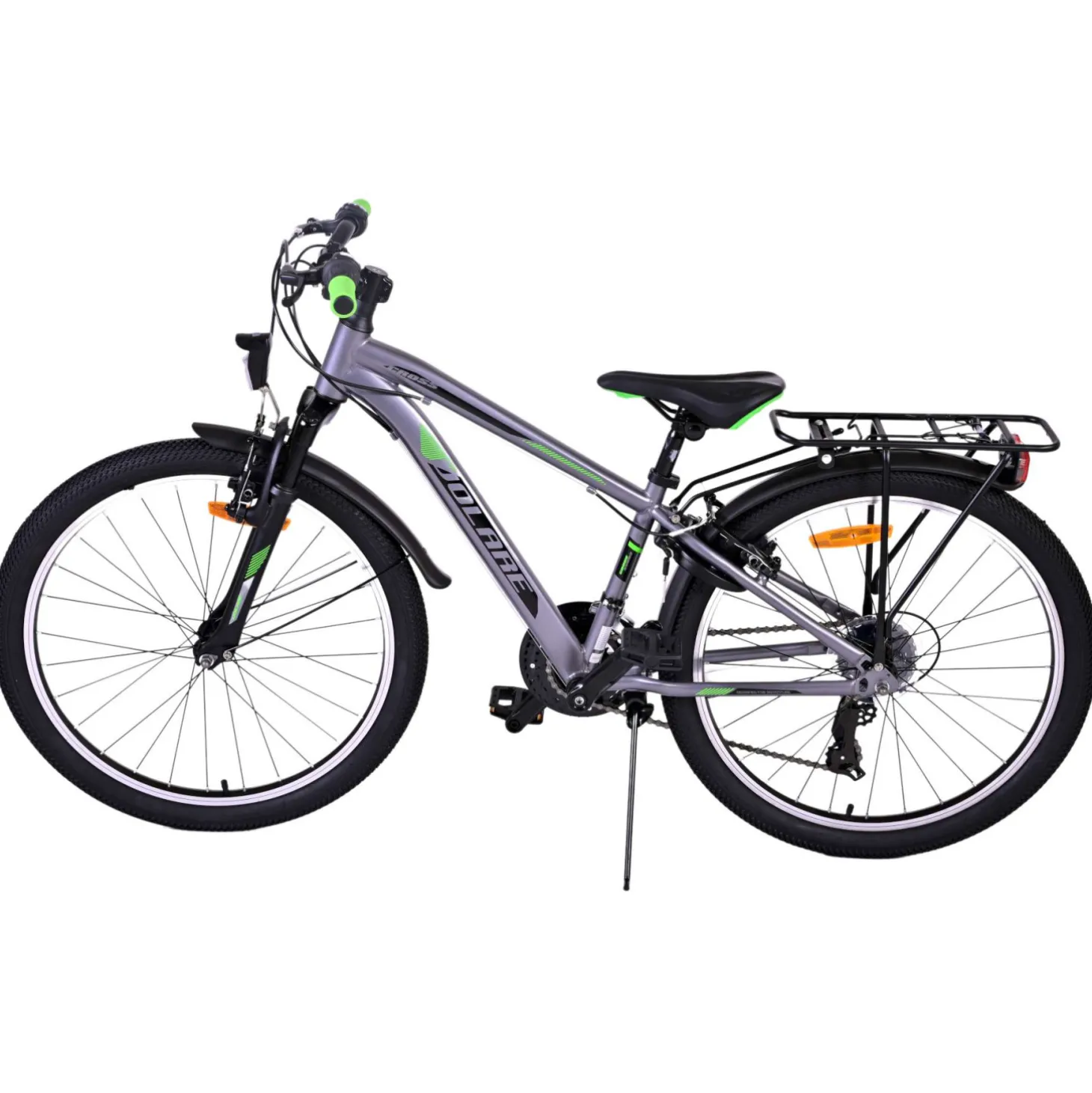 Volare Cross Fiets - 24" - Grijs - 18 versnellingen - Twee h