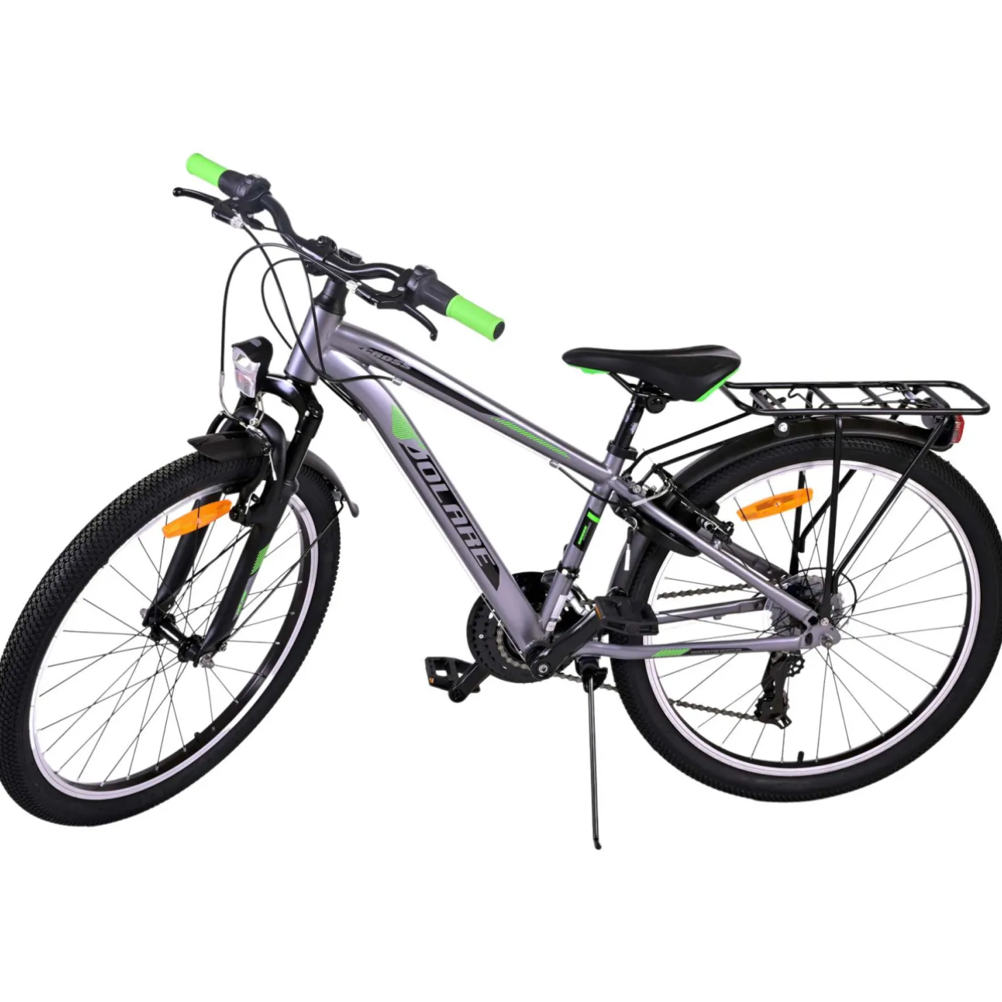 Volare Cross Fiets - 24" - Grijs - 18 versnellingen - Twee h