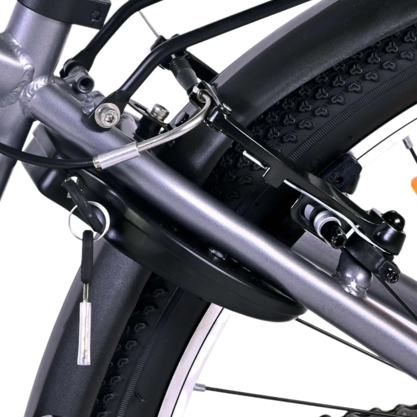 Volare Cross Fiets - 24" - Grijs - 18 versnellingen - Twee h